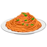 スパゲティのイラスト