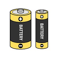 乾電池のイラスト